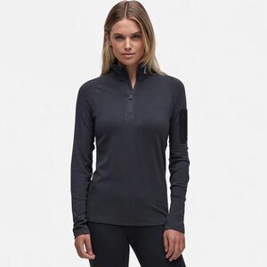 Le Bent Core 260 Midweight Merino Wool Blend Womens Quarter Zip Baselayer Large